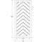 Renin Herringbone White Vinyl Barn Door with Installation Hardware Kit 37 in. RVRRHBW-37BL-E - alternate 2